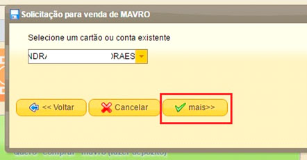 mmm brasil quero receber ajuda selecionar cartão ou conta venda de mavro